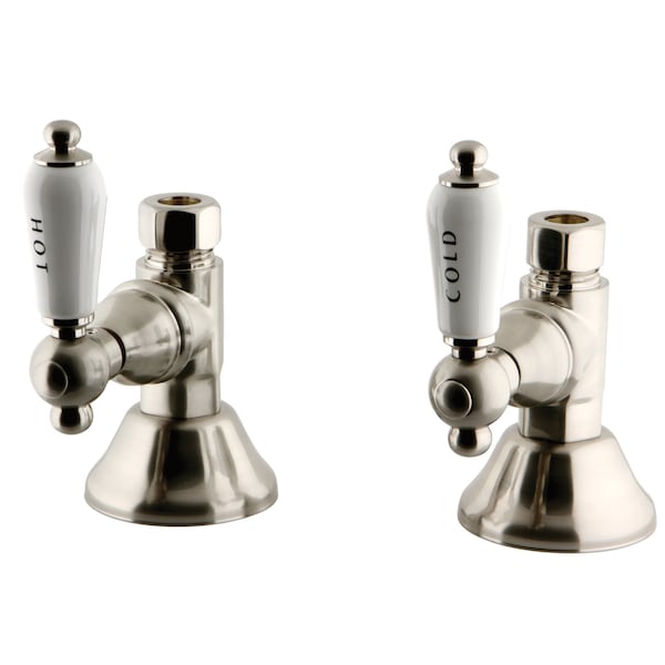 Straight Stop Shut Off Valve, Brushed Nickel